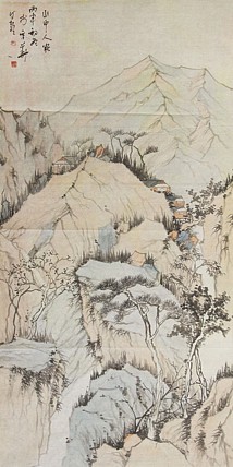 中国书画研究院院士，中国散文学会会员，中国田园画会理事 朱文超 山水国画