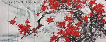 【巨幅-二米】实力派青年画家 李章伟 梅花 国画
