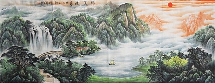 中国美协会员，陈学同 山水