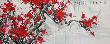 【巨幅-丈二】实力派青年画家 李章伟 梅花 国画