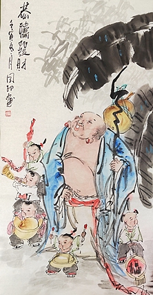 河北省美术家协会会员 侯同印 人物国画作品