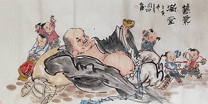 河北省美术家协会会员 侯同印 人物国画作品