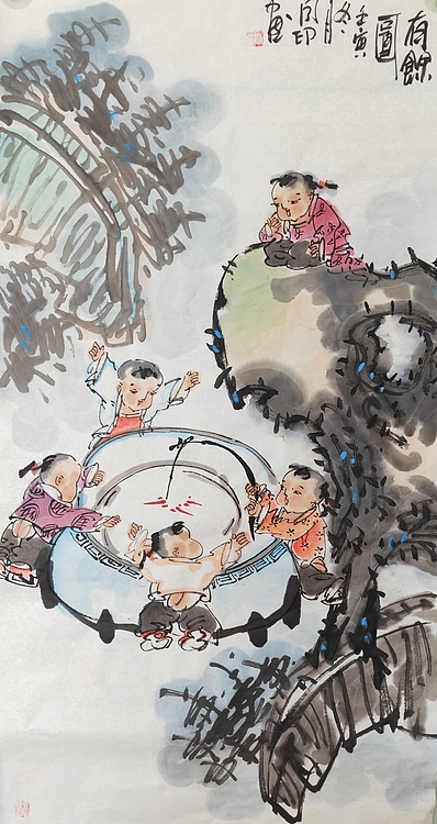 河北省美术家协会会员 侯同印 人物国画作品