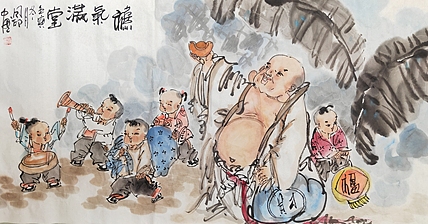 河北省美术家协会会员 侯同印 人物国画作品