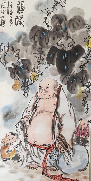 河北省美术家协会会员 侯同印 人物国画作品