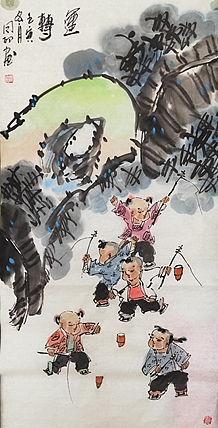 河北省美术家协会会员 侯同印 人物国画作品