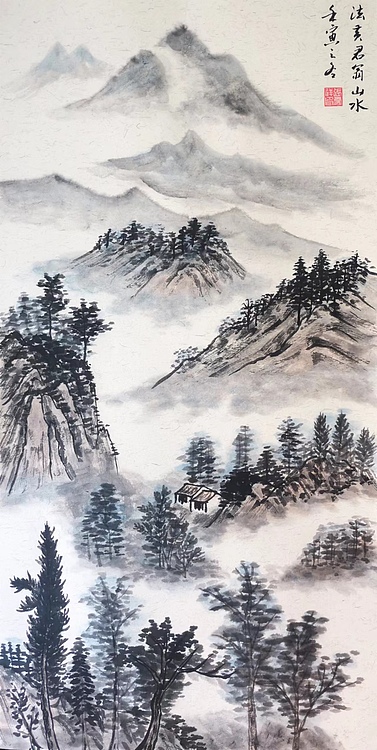 临黄君璧山水