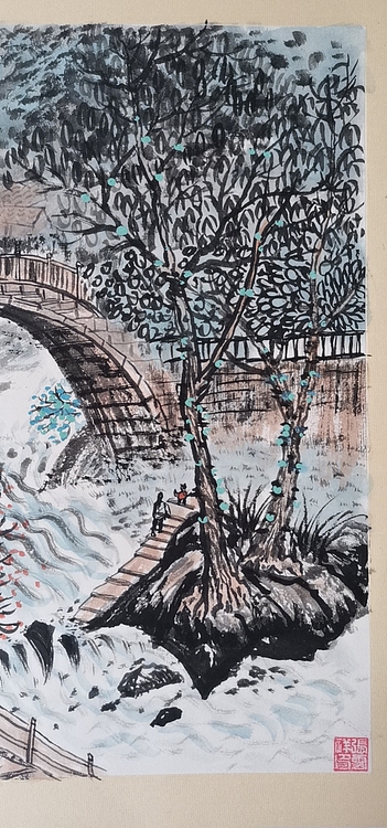 江南民居国画小品
