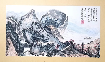 苏东坡诗意国画小品