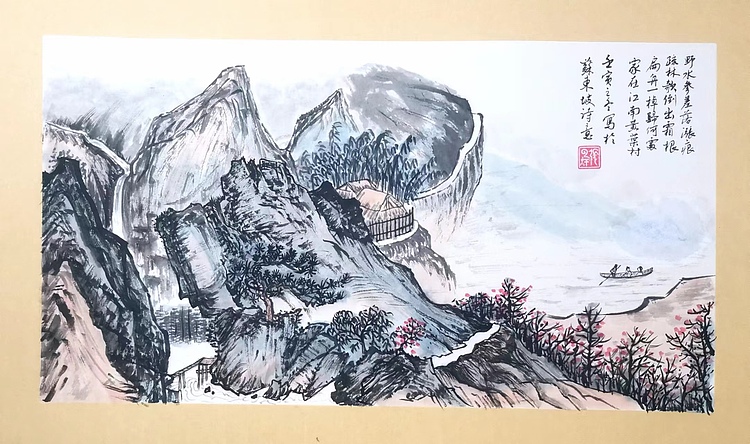 苏东坡诗意国画小品
