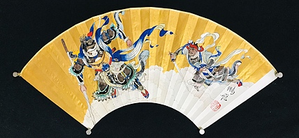 陕西省美术家协会会员，西安市碑林区美术家协会理事，西安中国画学会理事 鲁鹏飞 精品扇面
