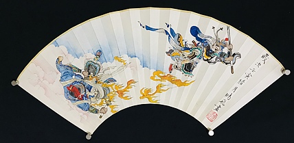 陕西省美术家协会会员，西安市碑林区美术家协会理事，西安中国画学会理事 鲁鹏飞 精品扇面