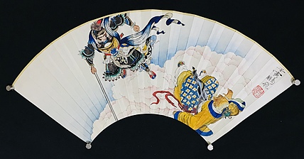 陕西省美术家协会会员，西安市碑林区美术家协会理事，西安中国画学会理事 鲁鹏飞 精品扇面
