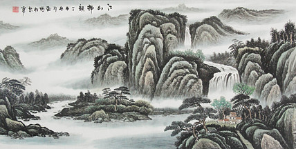 画家 孟鸣 江山神韵 四尺山水