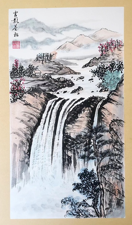 云海松涛 云影苍松山水画