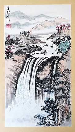 云海松涛 云影苍松山水画