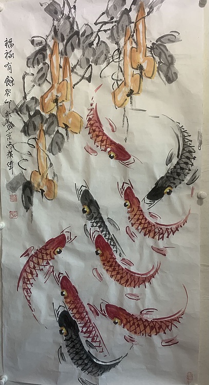 佟广伟 〈福禄有余〉省市美协会员，张大千第四代传人。