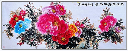 高晓林 （2407）国家一级美术师，江苏省美协会员《含烟洗露醉春风》