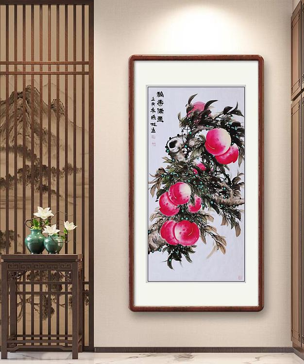 高晓林 （3805）国家一级美术师，江苏省美协会员《福寿满盈》
