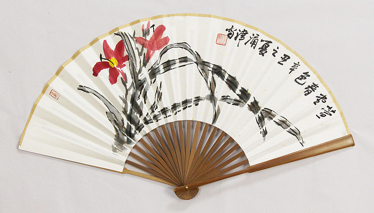 中国美术家协会会员 于涌津 花鸟成扇