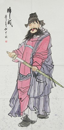 国家一级美术师 张松平人物 国画