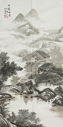当代艺术家 周裕国 精品山水国画