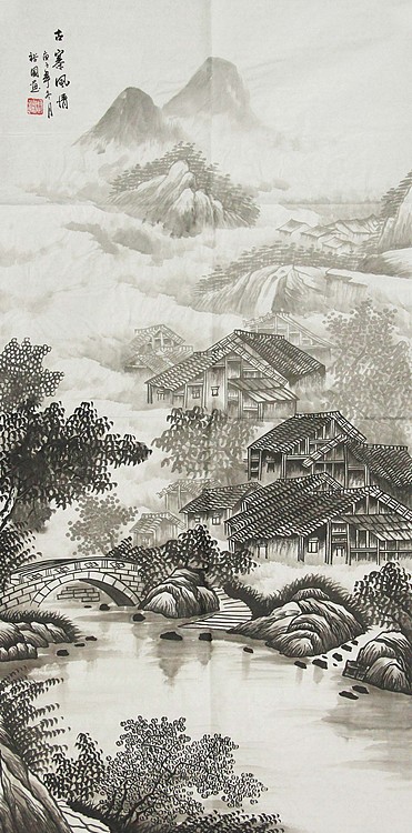 当代艺术家 周裕国 精品山水国画