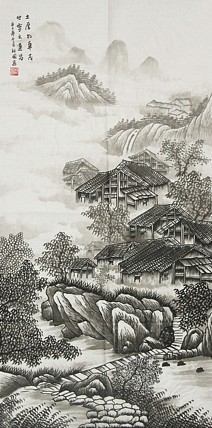 当代艺术家 周裕国 精品山水国画