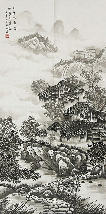 当代艺术家 周裕国 精品山水国画