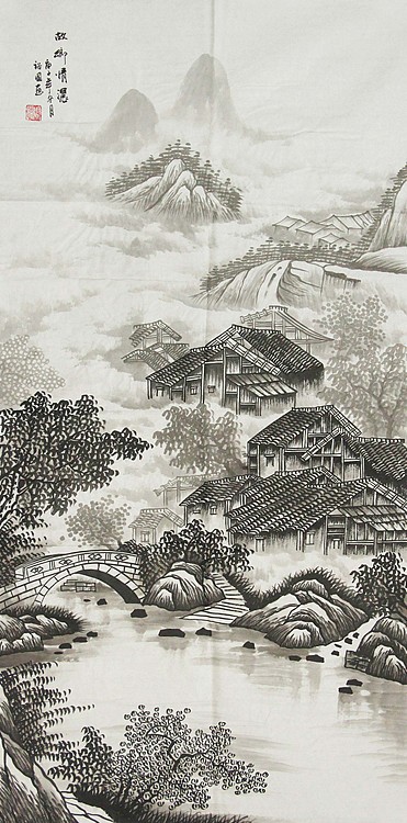 当代艺术家 周裕国 精品山水国画