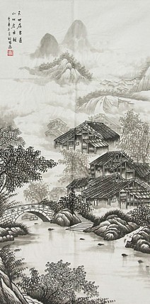 当代艺术家 周裕国 精品山水国画