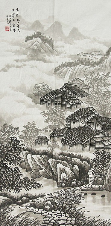 当代艺术家 周裕国 精品山水国画