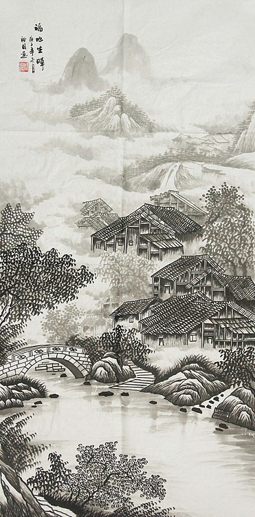 当代艺术家 周裕国 精品山水国画