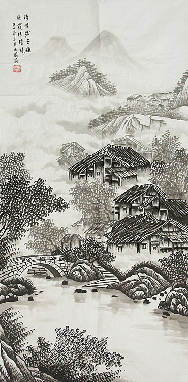 当代艺术家 周裕国 精品山水国画