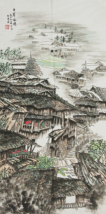 当代艺术家 周裕国 精品山水国画