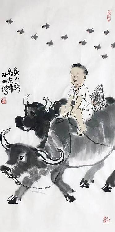 中国美术家协会会员 孙培增 人物国画