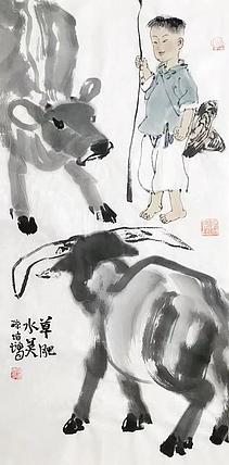 中国美术家协会会员 孙培增 人物国画