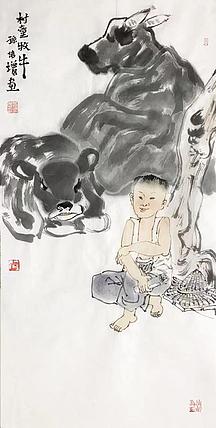 中国美术家协会会员 孙培增 人物国画