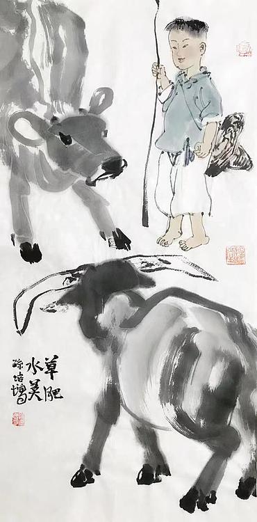 中国美术家协会会员 孙培增 人物国画