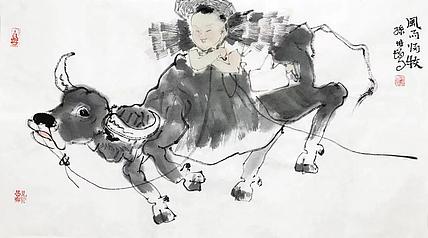 中国美术家协会会员 孙培增 人物国画
