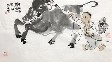 中国美术家协会会员 孙培增 人物国画