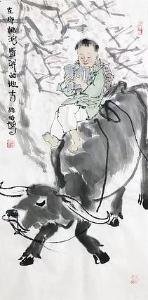 中国美术家协会会员 孙培增 人物国画