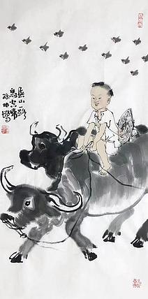 中国美术家协会会员 孙培增 人物国画