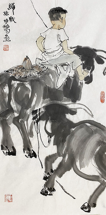 中国美术家协会会员 孙培增 人物国画