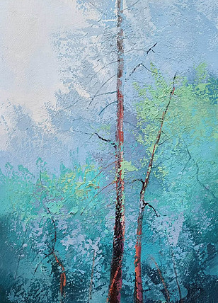 胡冰 纯手绘精品油画《风景3》