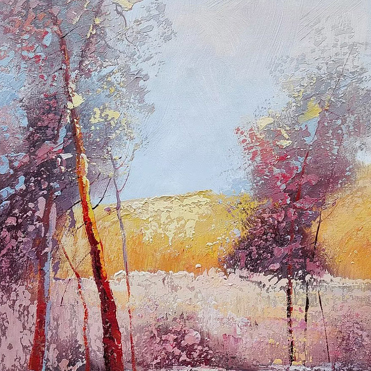 胡冰 纯手绘精品油画《风景1》