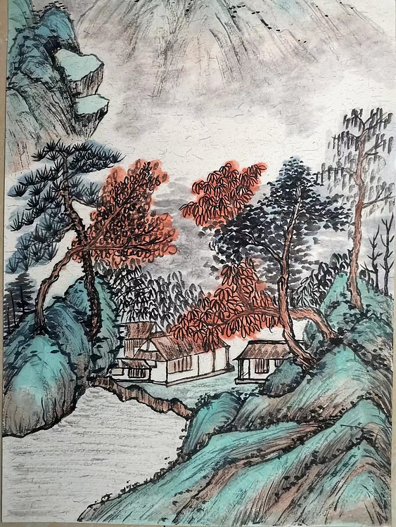 云海松涛 名家名画青绿山水