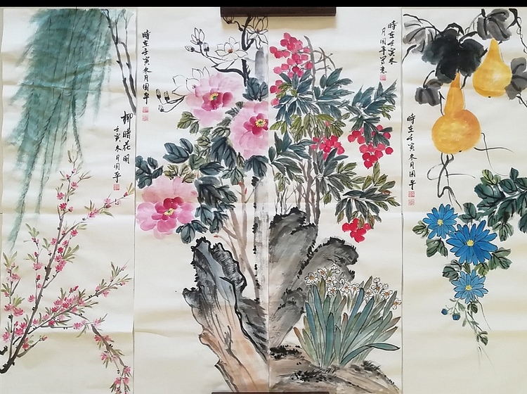 贺国平 国画（春夏秋冬）