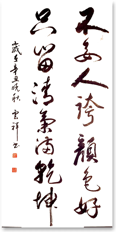 云海松涛 书法不要人夸颜色好