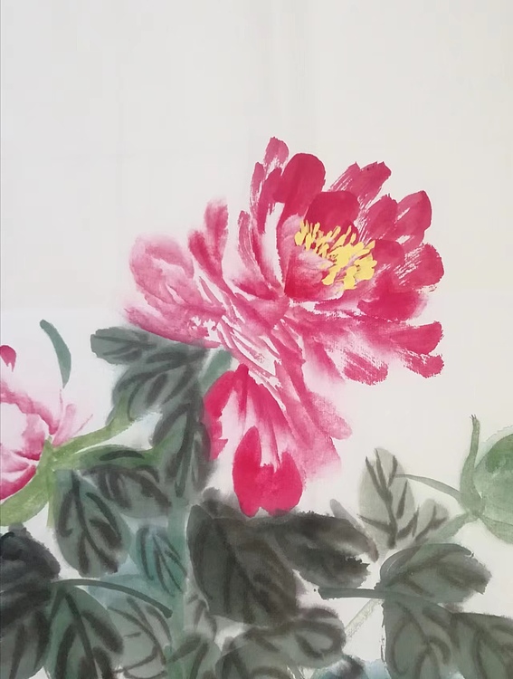 贺国平 国画（富贵平安）